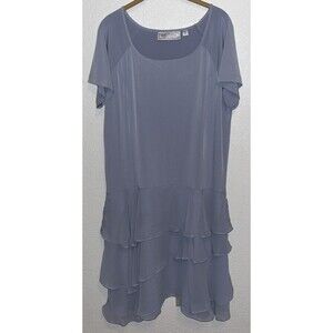 Simonton Says By George Simonton Fit And Flare Dress Women Sz XL Gray